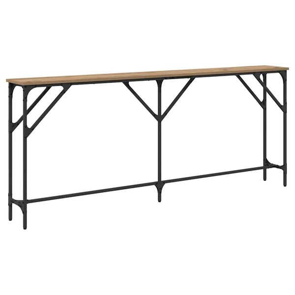 vidaXL Table console chêne artisanal 180 x 23 x 75 cm