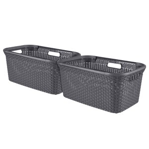 Curver Ensemble de paniers à linge Style 2x45 L Anthracite