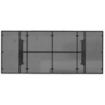 vidaXL Table de jardin avec dessus en verre noir résine tressée