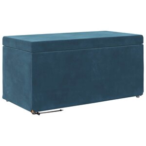 vidaXL Tabouret Bleu 81 x 41 x 40 cm Velours et Bois Composite