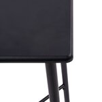 vidaXL Ensemble de bar 3 Pièces Tissu Noir