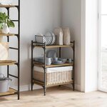 vidaXL Chariot de cuisine Chêne artisanal 50 x 35 x 75 5 cm