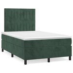 vidaXL Sommier à lattes de lit avec matelas vert foncé 120x190 cm