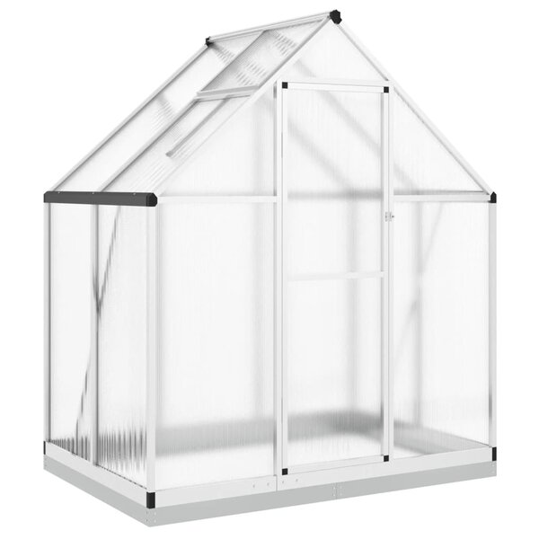 vidaXL Serre avec cadre de base argenté 169x114x202 cm aluminium