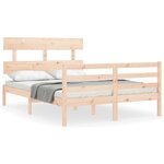 vidaXL Cadre de lit sans matelas bois massif