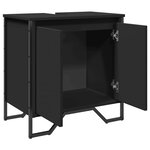 vidaXL Armoire lavabo de salle de bain noir 60x35x60 cm