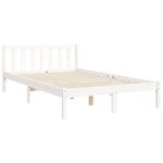 vidaXL Cadre de lit sans matelas blanc bois de pin massif