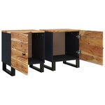 vidaXL Tables de chevet 2 Pièces 40x33x46 cm Bois d'acacia massif