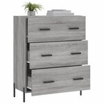 vidaXL Buffet sonoma gris 69 5x34x90 cm bois d'ingénierie