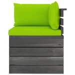 vidaXL Salon palette de jardin 9 Pièces avec coussins Bois de pin massif