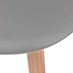 vidaXL Chaises à manger lot de 4 Gris Plastique