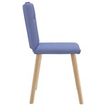 vidaXL Chaises à manger lot de 4 bleu jean tissu