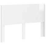 vidaXL Tête de lit Blanc brillant