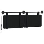 vidaXL Tête de lit suspendue Avec lumière LED Noir Velours