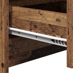 vidaXL Table de chevet avec lumières LED en bois ancien