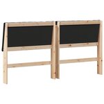 vidaXL Tête de lit capitonnée Noir 180 cm Pin massif