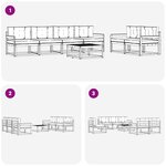 vidaXL Ensemble de canapés d'extérieur 7 Pièces Naturel et Anthracite