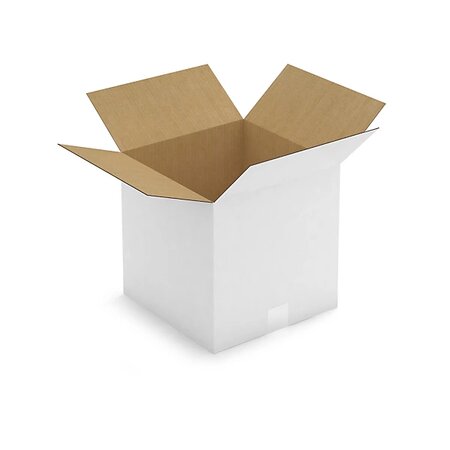 Caisse carton blanche simple cannelure raja 30x30x30 cm (lot de 25)