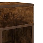 vidaXL Table de chevet avec tiroir chêne fumé 25x31x66 cm