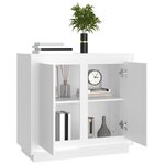vidaXL Buffet blanc 80x34x75 cm bois d'ingénierie