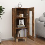 vidaXL Buffet Chêne fumé 34 5x34x90 cm Bois d'ingénierie