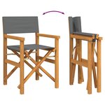 vidaXL Chaises de metteur en scène pliantes lot de 2 Bois teck massif