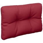 vidaXL Coussins de palette 2 Pièces rouge bordeaux tissu