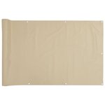 vidaXL Écran de balcon en tissu Oxford 90x400 cm Beige