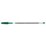 Stylo bille CRISTAL Rechargeable Pointe Moyenne Vert x 50 BIC