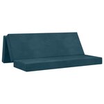 vidaXL Canapé-lit pliable 200 x 67 x 45 cm Bleu