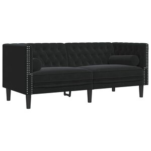 vidaXL Canapé Noir 174 x 74 5 x 70 5 cm Velours