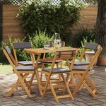 vidaXL Chaises de bistrot d'extérieur 6 Pièces Gris foncé 40 x 53 x 80 cm