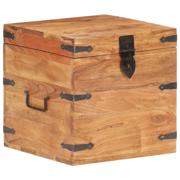 vidaXL Coffre 40x40x40 cm bois d'acacia solide