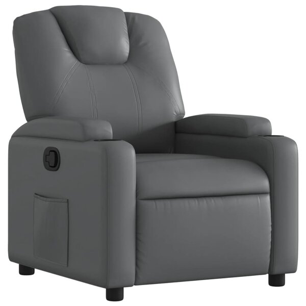 vidaXL Fauteuil inclinable gris similicuir