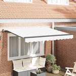 vidaXL Auvent Rétractable Blanc 250 x 200 cm tissu