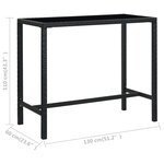 vidaXL Ensemble de bar de jardin 5 Pièces et coussins Résine tressée Noir