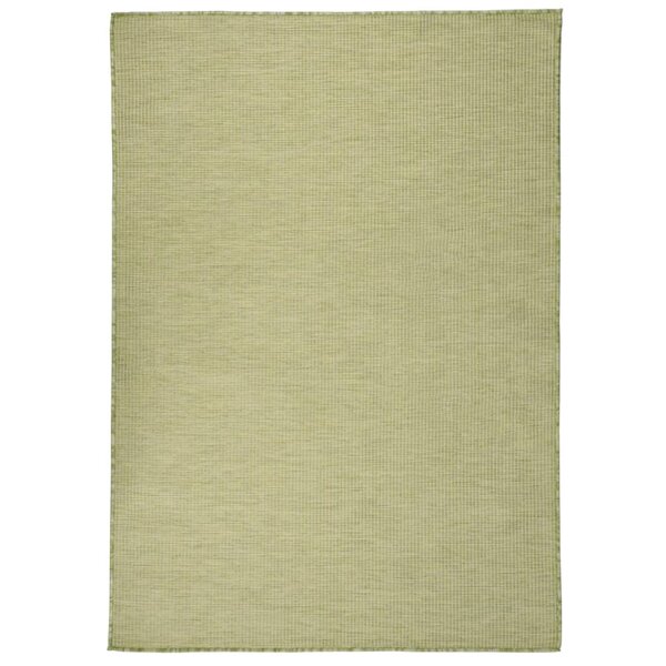 vidaXL Tapis à tissage plat d'extérieur 140x200 cm Vert