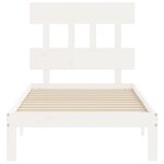 vidaXL Cadre de lit sans matelas blanc 90x200 cm bois de pin massif