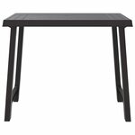 vidaXL Table de camping anthracite 79x56x64 cm PP aspect de bois