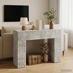 vidaXL Table basse Gris béton 102 x 35 x 75 cm Bois d'ingénierie