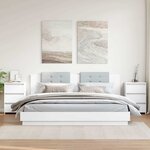 vidaXL Tables de chevet 2 Pièces blanc 40x35x62 5 cm bois d'ingénierie