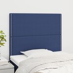 vidaXL Tête de lit Bleu 100x5x118/128 cm Tissu