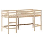 vidaXL Lit superposé et échelle et toit 80x200 cm bois de pin massif