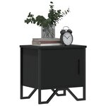 vidaXL Table de chevet Noir 40 x 30 x 40 cm Aggloméré