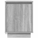 VidaXL Tables de chevet avec lumières LED 2 Pièces sonoma gris 38x34x50cm