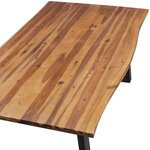 vidaXL Table de salle à manger 200 x 90 cm Bois d'acacia massif