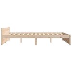vidaXL Cadre de lit sans matelas bois massif 140x200 cm