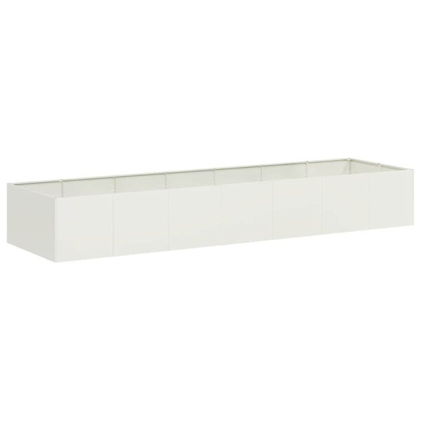 vidaXL Jardinière blanc 280x80x40 cm acier