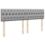vidaXL Lit ottoman avec matelas gris clair 160x200 cm tissu