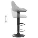 vidaXL Tabourets de bar lot de 2 gris clair velours